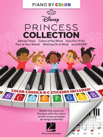 Hal Leonard 01812858 Piano-by-Color Disney Princess Collection