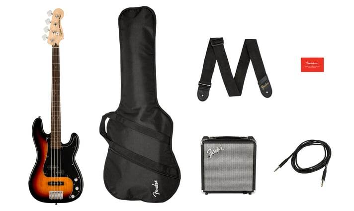 FENDER 0372980000 Affinity Series Precision Bass PJ Pack, Laurel Fingerboard, 3-Color Sunburst - Ray's Midbell Music