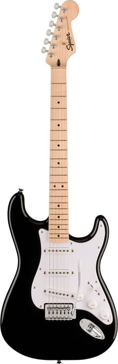 FENDER #0373152506 Squier Sonic Series Stratocaster (Black W/White Pickgaurd)