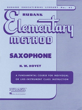 HAL LEONARD HL04470030 Rubank Elementary Method - Saxophone