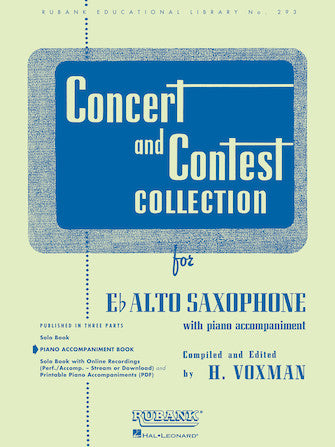 RUBANK 04471690 Concert and Contest Collection for Eb Alto Saxophone