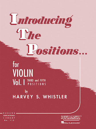 RUBANK 04472550 Introducing the Positions for Violin Vol. 1