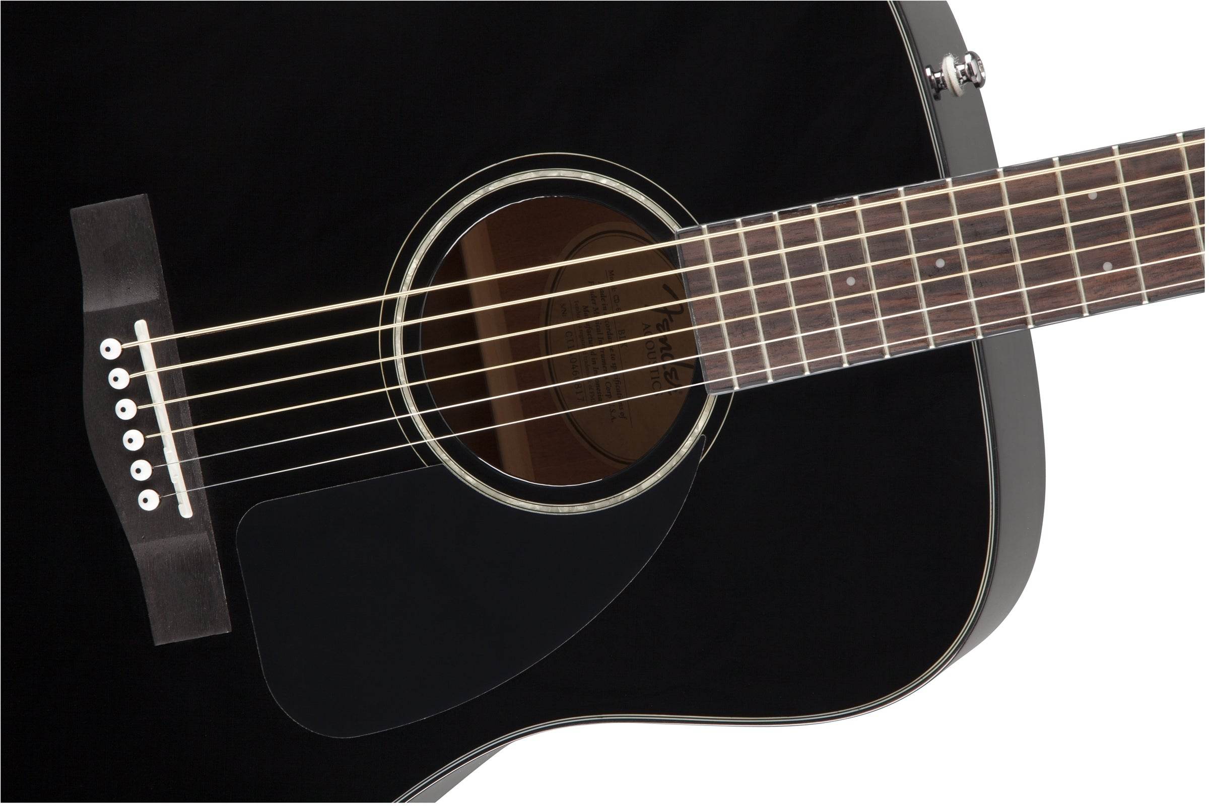 FENDER 0970110206 CD60 Acoustic Guitar w/ Case (Black) - Ray's