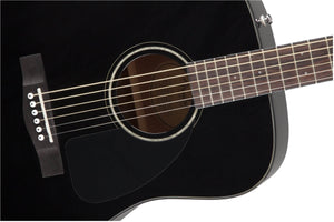 FENDER 0970110206 CD60 Acoustic Guitar w/ Case (Black) - Ray's Midbell Music