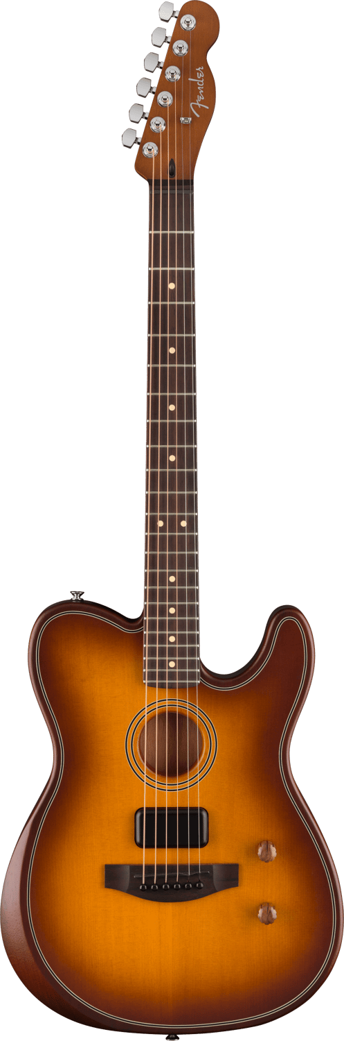 FENDER 0973113542 Acoustasonic Standard Series Telecaster Hybrid Guitar (Honey Burst)