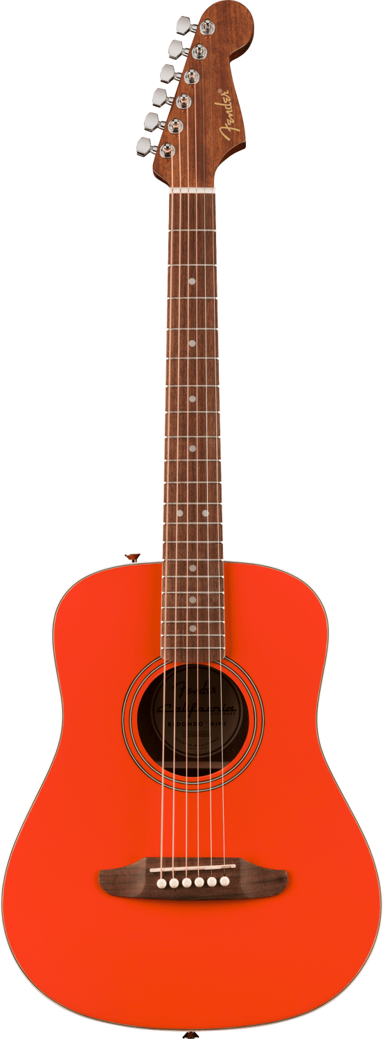 FENDER 0974101140 California Standard Redondo Mini Acoustic Guitar with Bag ( Fiesta Red )
