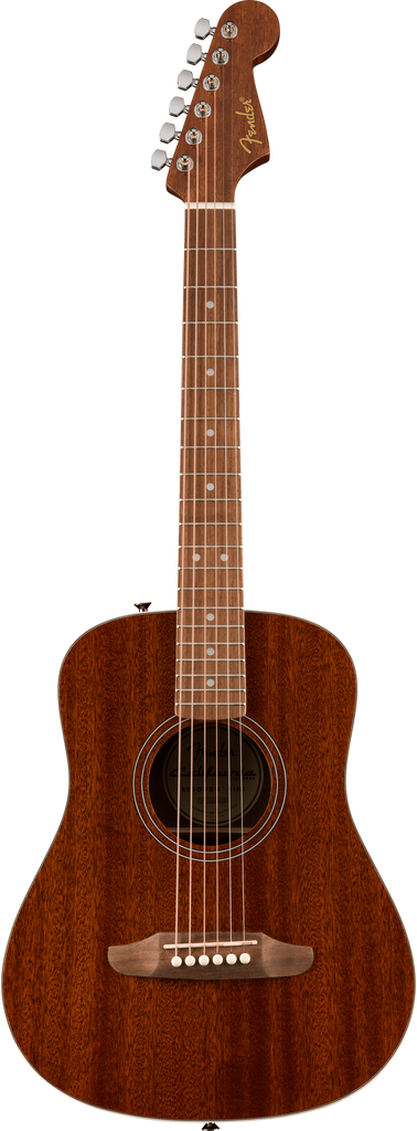 FENDER 0974103121 California Standard Redondo Mini Acoustic Guitar with Bag ( Natural Sapele )