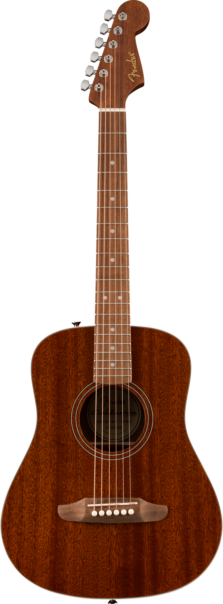 FENDER 0974103121 California Standard Redondo Mini Acoustic Guitar with Bag ( Natural Sapele )