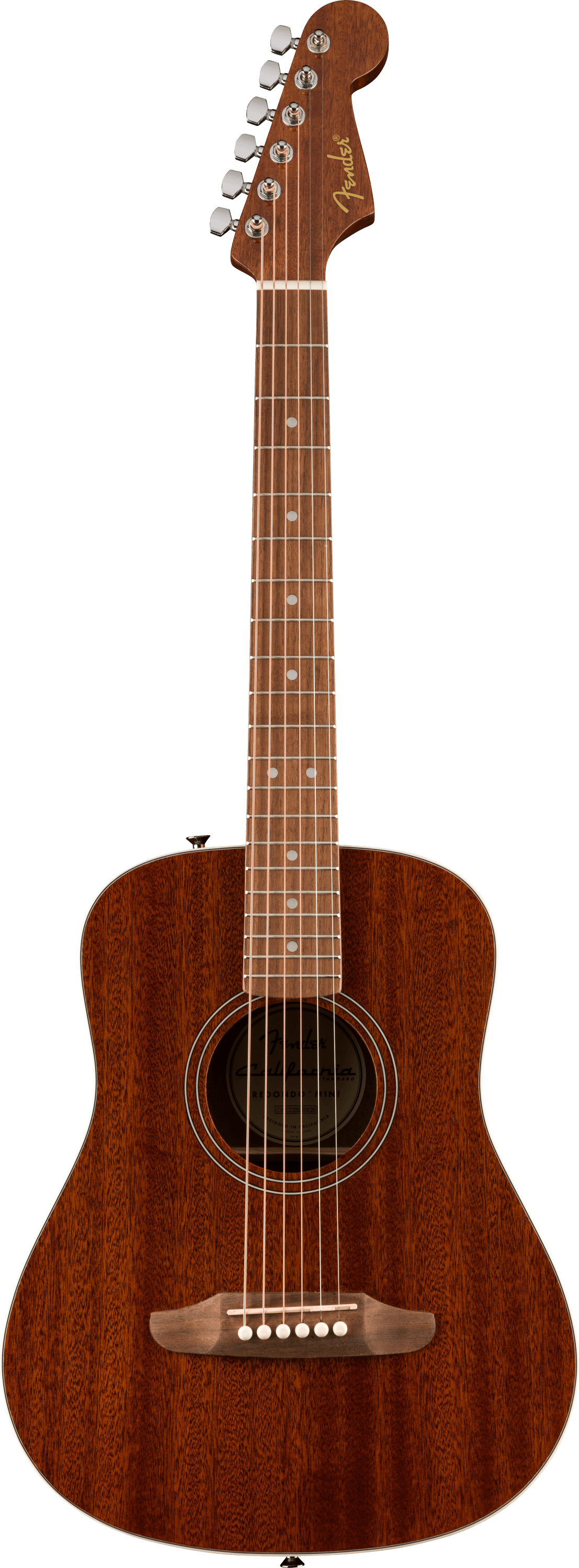 FENDER 0974103121 California Standard Redondo Mini Acoustic Guitar with Bag ( Natural Sapele )