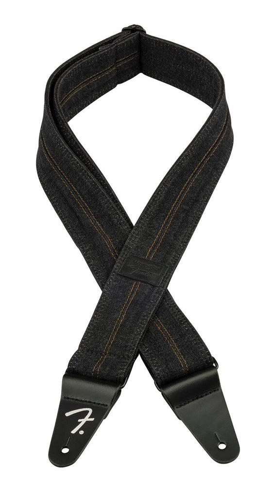 FENDER 0990638004 Denim Strap, Washed Black Stitch