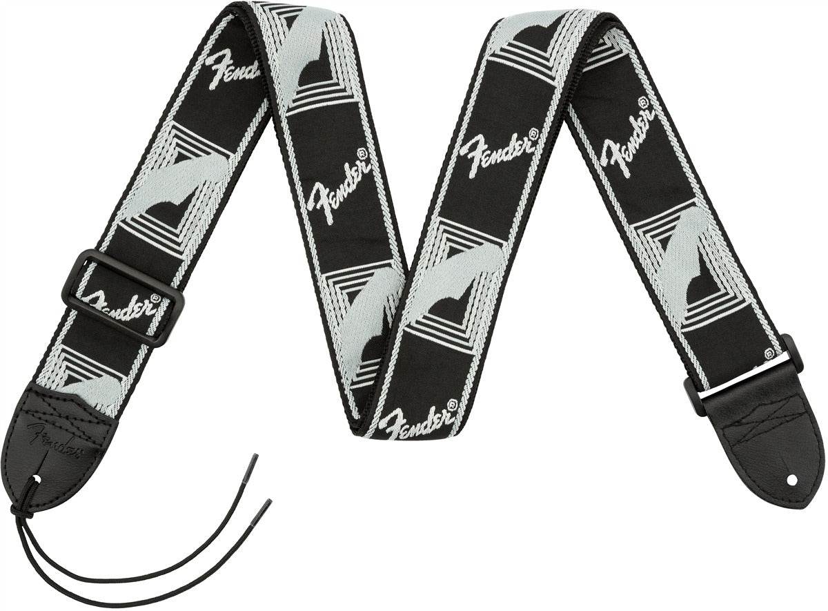 FENDER 0990681543 Monogrammed Guitar Strap (Black/Light Grey/Dark Grey) - Ray's Midbell Music