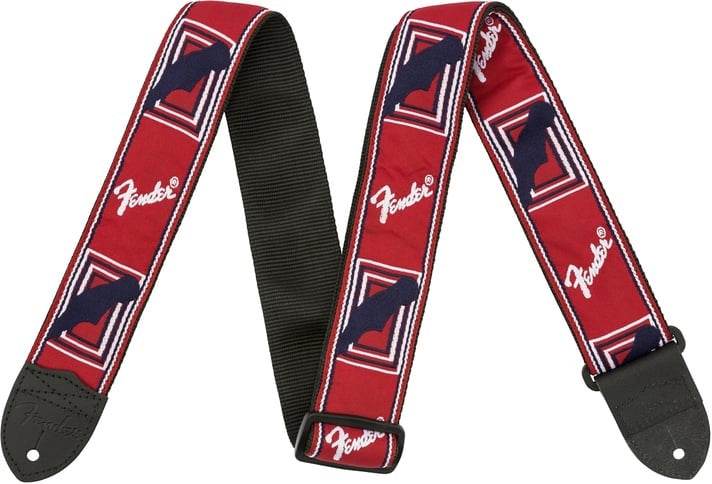 FENDER 0990682000 Monogrammed Guitar Strap (Red/White/Blue) - Ray's Midbell Music