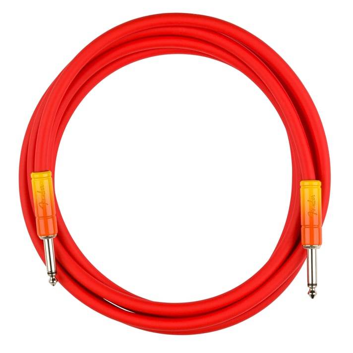 FENDER 0990810200 10' Ombré Instrument Cable (Tequila Sunrise) - Ray's Midbell Music