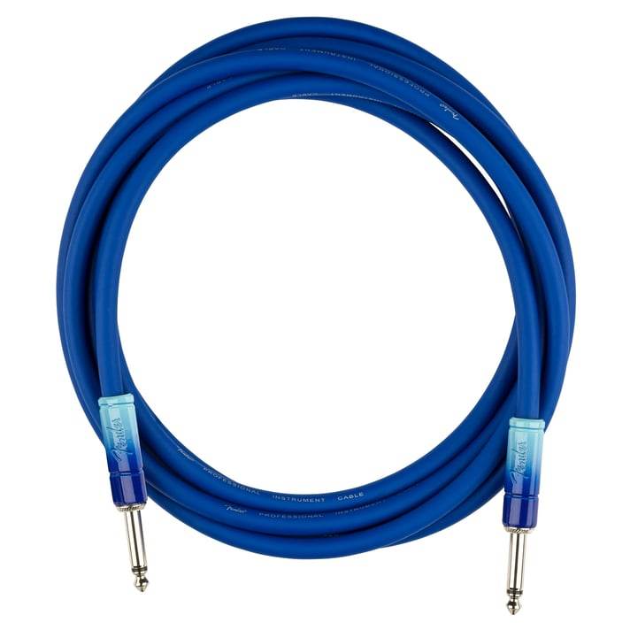 FENDER 0990810210 10' Ombré Instrument Cable (Belair Blue) - Ray's Midbell Music
