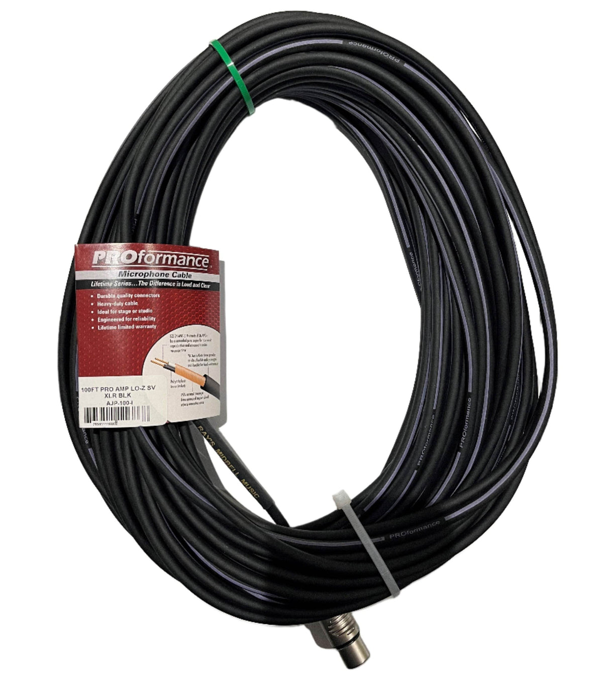 PROformance AJP100 100' Microphone Cable - Ray's Midbell Music