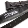 D'Angelico DALTHSTRAPBLK Premium Leather Guitar Strap (Black)