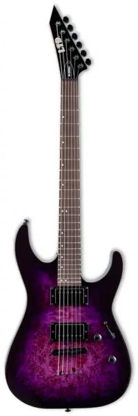 ESP LM200DXNTPRB DX Series Flametop Double Cut Electric Guitar (Purple Burst)