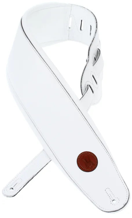 LEVYS MSS24WHT 4 1/2" Wide White Garment Leather Bass Strap