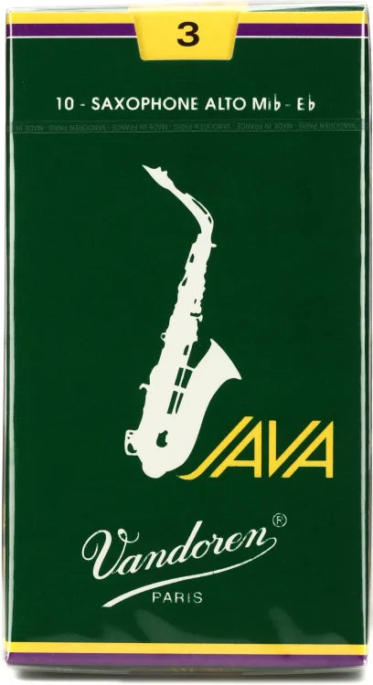 VANDOREN SR263 #3 Alto Sax Java Reed, Box of 10