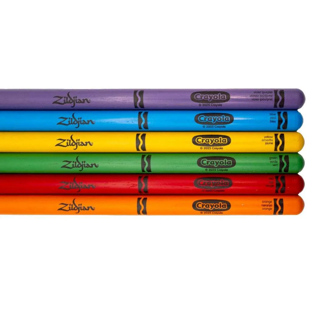 Zildjian ZKIDS Zildjian x Crayola Kids 6 Drumstick Pack w/ Pad