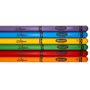 Zildjian ZKIDS Zildjian x Crayola Kids 6 Drumstick Pack w/ Pad