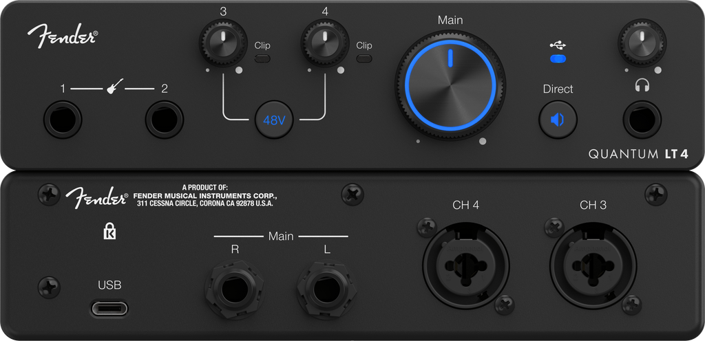 FENDER 2777700613 Quantum LT 4 USB-C Audio Interface