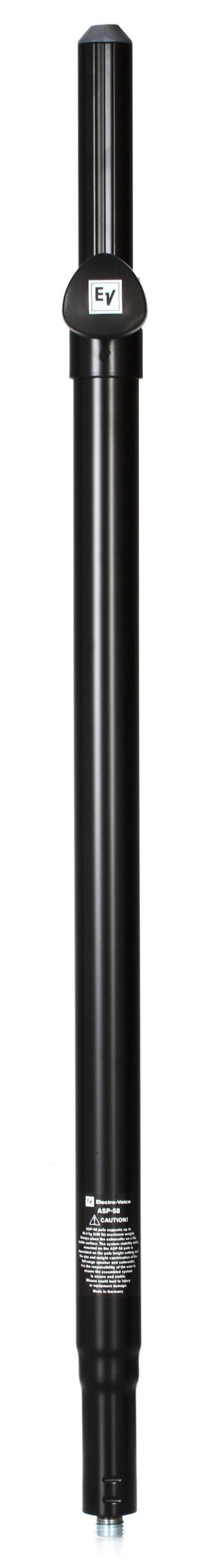 EV ASP-58 Adjustable Loudspeaker Pole with M20 Thread: Maximum Height 57.5 Inches: Maximum Weight 100 lbs.
