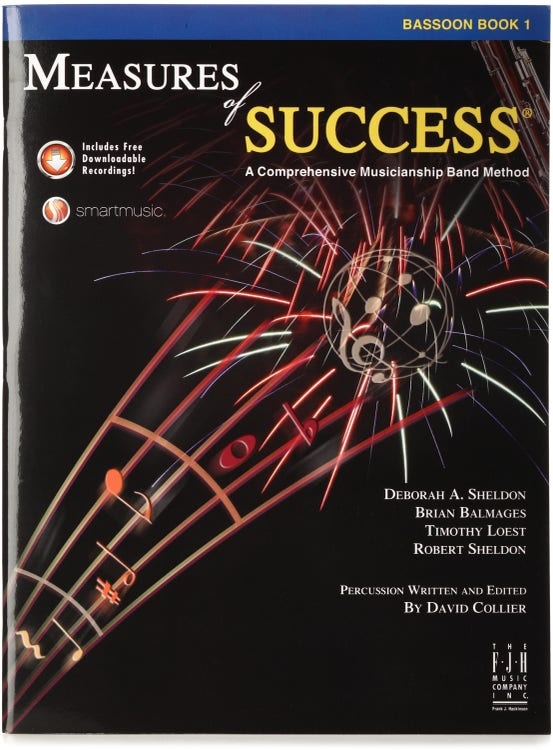 FJH PUBLISHER BB208BSN Measures of Success Bassoon Bk 1