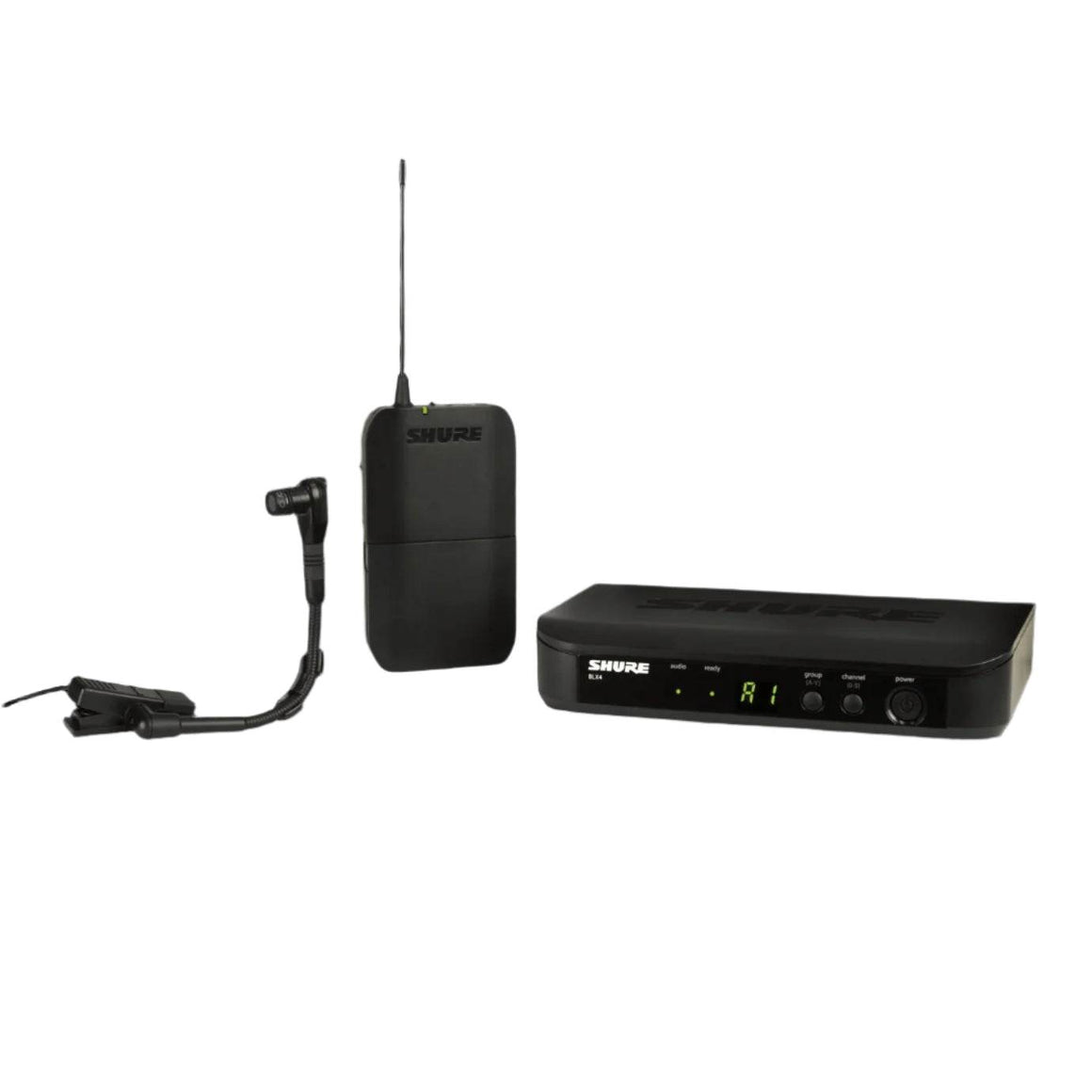 SHURE BLX14B98H10 Instrument Wireless System with Beta 98H/C Clip-on Gooseneck Microphone - Ray's Midbell Music