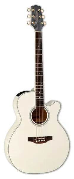 Takamine TAKGN37CEPWGB NEX Cutaway A/E Guitar (Pearl White) with Solid Spruce Top and Gig Bag - Ray's Midbell Music