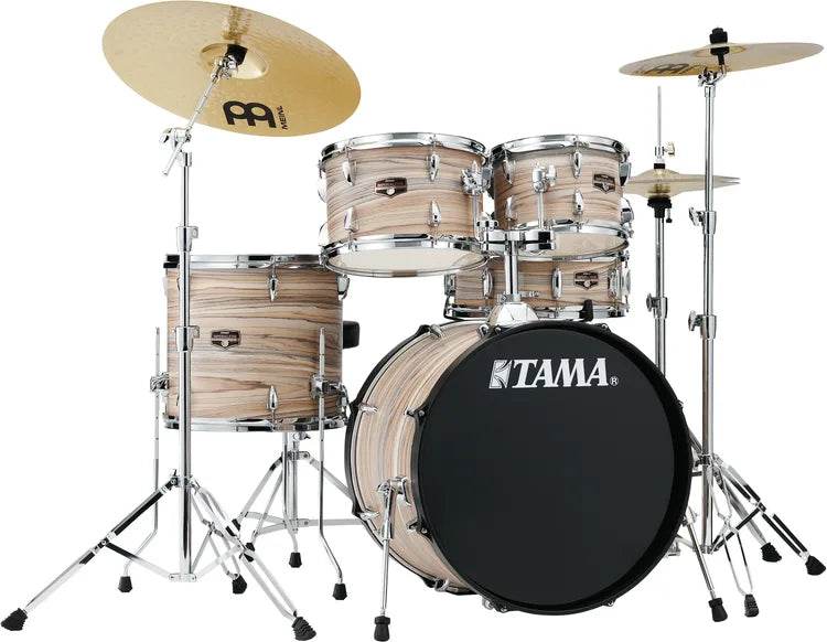 TAMA IE52CNZW 5 Piece Imperialstar Complete Drum Set (Natural Zebrawood Wrap) - Ray's Midbell Music