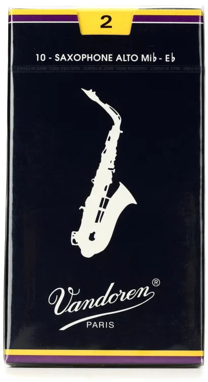 VANDOREN SR212 #2 Alto Sax Reeds, Box of 10