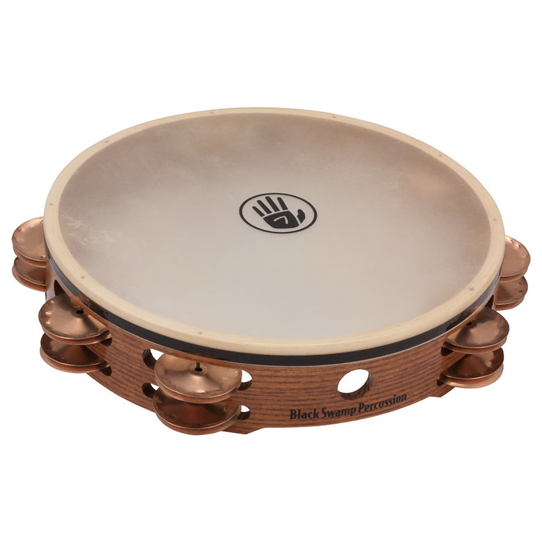 BLACK SWAMP TD2 10" SoundArt Series Tamborine w/ Phosphor Bronze Jingles, Calf Head