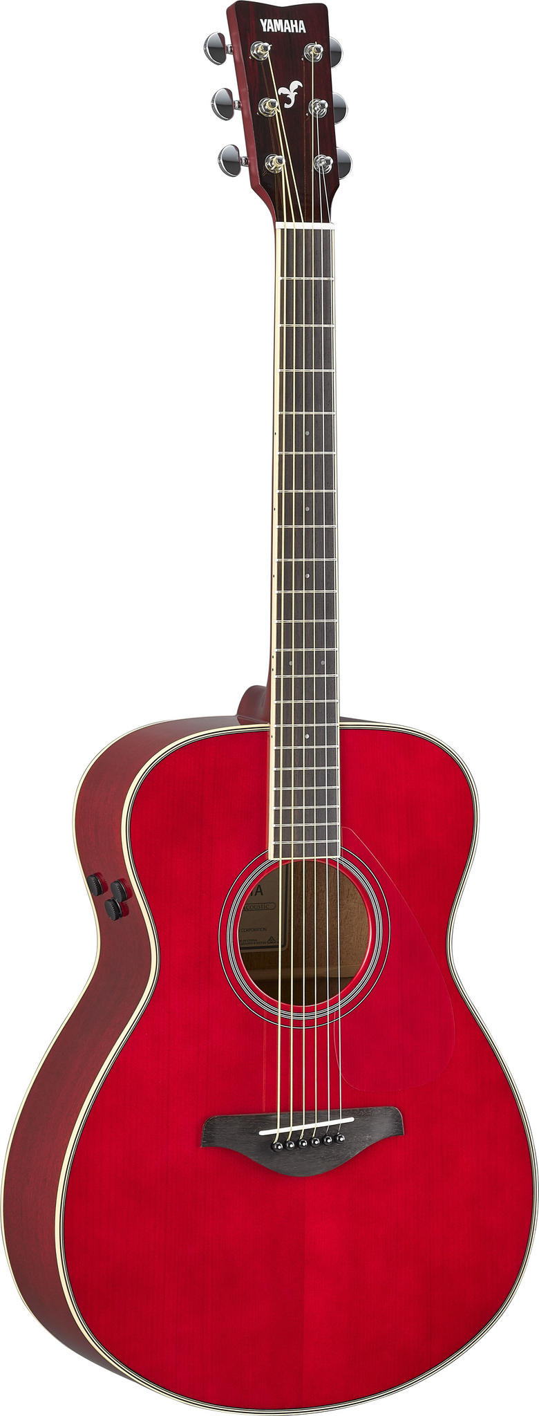 YAMAHA FS-TA RR FS TransAcoustic, Concert-Style Body, Solid Sitka Spruce Top, Mahogany B&S, Ruby Red