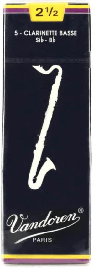 VANDOREN CR1225 #2.5 Bass Clarinet Reeds, Box of 5 - Ray's Midbell Music