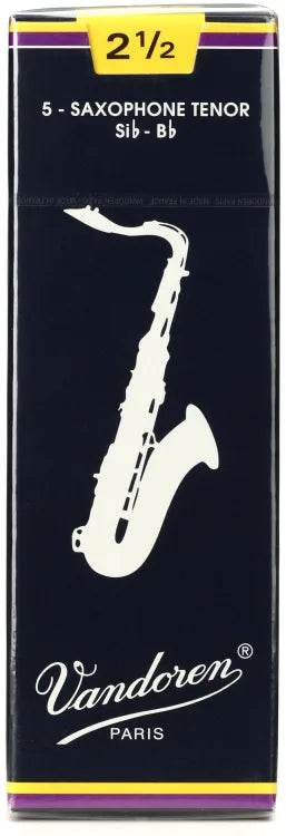 VANDOREN SR2225 #2.5 Tenor Sax Reeds, Box of 5 - Ray's Midbell Music