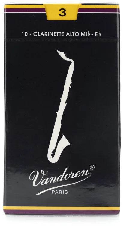 VANDOREN CR143 #3 Alto Clarinet Reeds, Box of 10 - Ray's Midbell Music