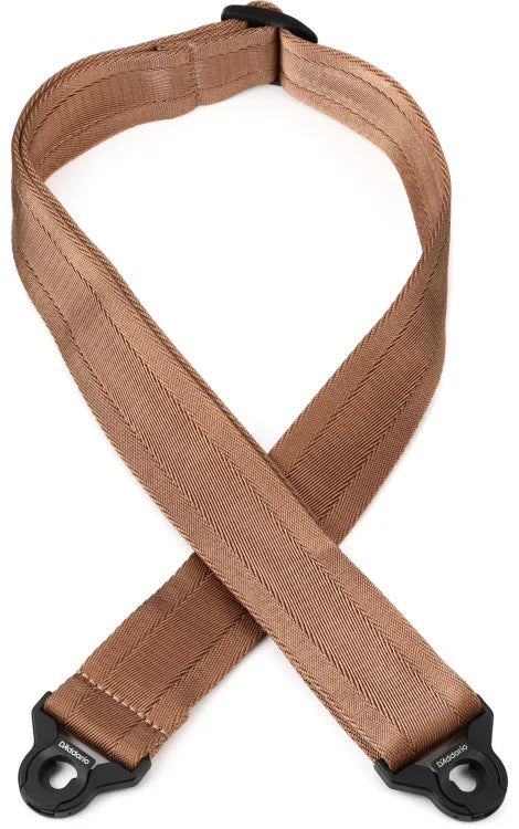 D'ADDARIO 50BAL19 Auto Lock Guitar Strap, Umber Brown