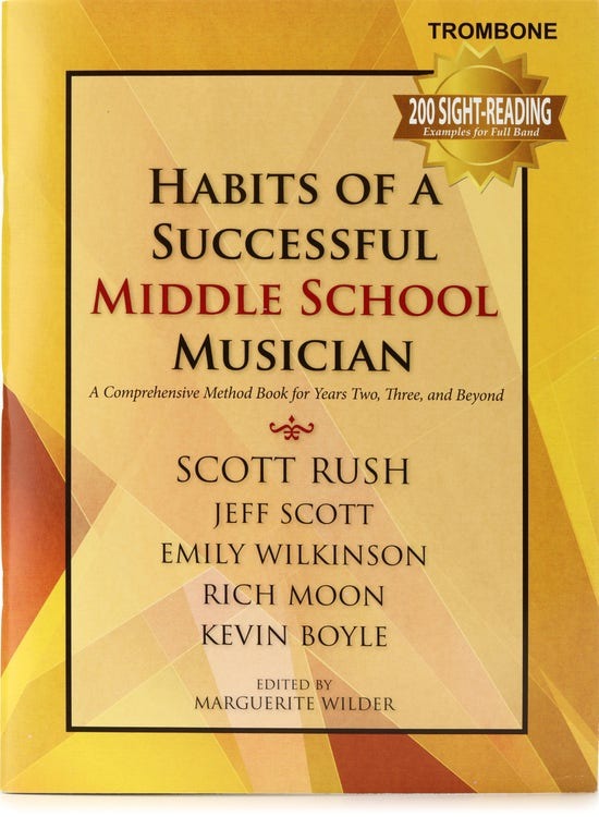 GIA PUBLISHER G9152 Habits of a Successful Middle School Musician, Trombone