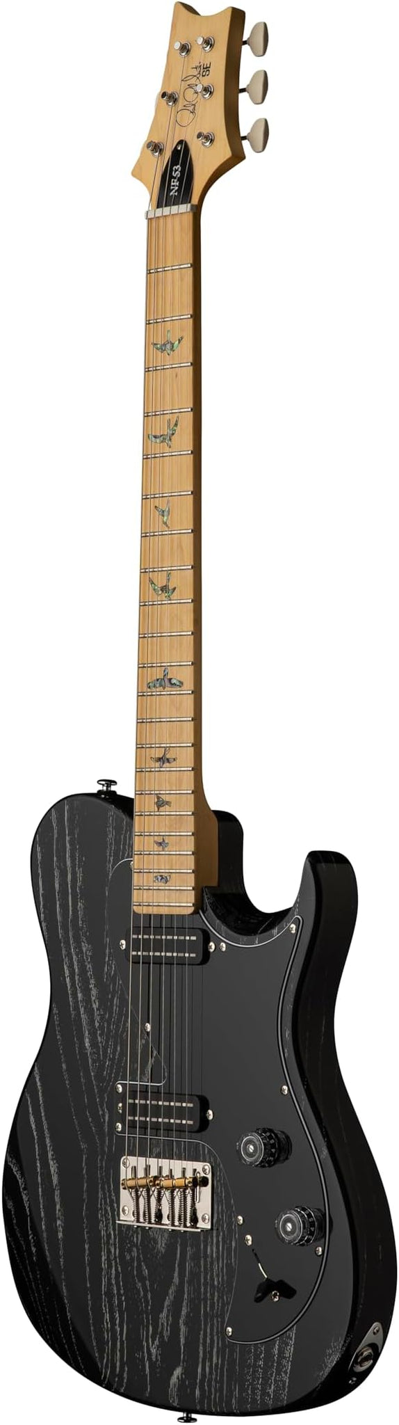 PRS 115421BW SE Series NF53 Single Cut Electric Guitar (Black Doghair)