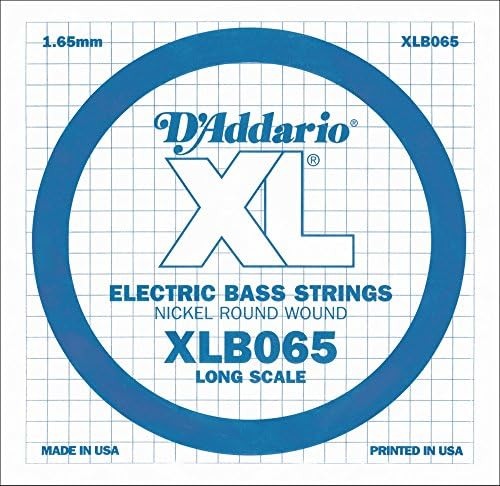 D'ADDARIO XLB065 .065 Nickel Wound Bass Guitar Single String, Long Scale