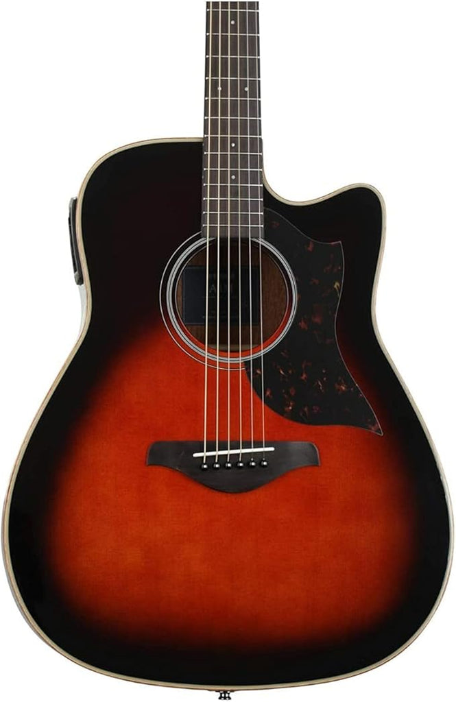 Yamaha A1M TBS Folk Cutaway A/E Guitar with Solid Sitka Spruce Top, Mahogany B&S, SRT System72 Piezo/Preamp, Tobacco Brown Sunburst