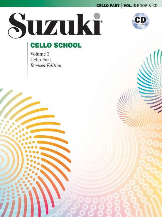 ALFRED 0040703 Suzuki Cello School Volume 3 Book & CD, International Edition - Ray's Midbell Music