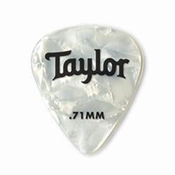 Taylor 80713 Celluloid 351 Picks, White Pearl, 0.71mm 12-Pack