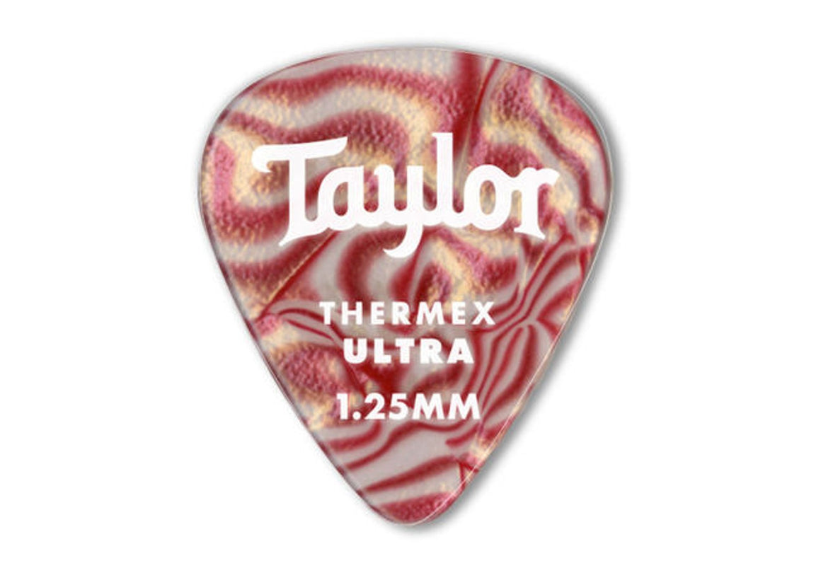 Taylor 70711 Premium Darktone 351 Thermex Ultra Picks, Ruby Swirl, 1.25mm, 6-Pack