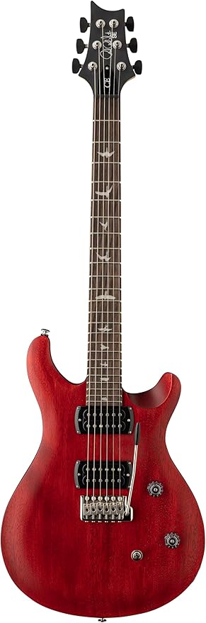 PRS 115992VC SE Series CE24 Standard Satin Double Cut Electric Guitar (Vintage Cherry Satin)