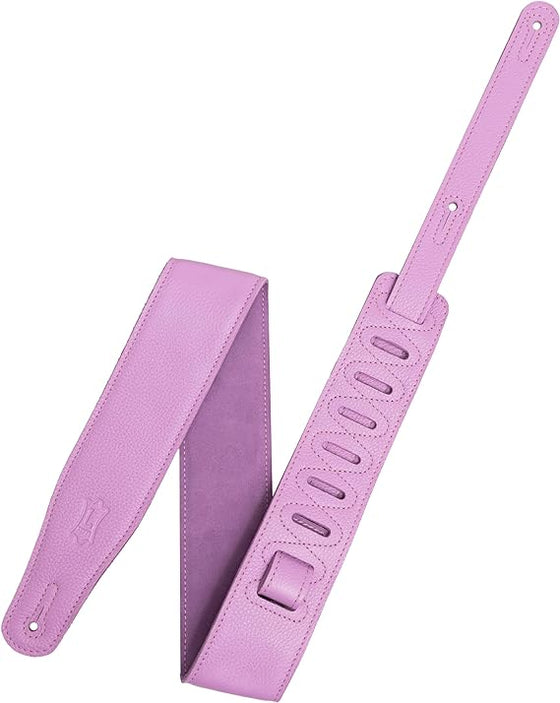LEVYS M26GFPPNK 2.5" Wide Garment Leather Guitar Strap (Pastel Pink)