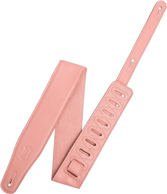 LEVYS M26GFPSLM 2.5" Wide Garment Leather Guitar Strap (Peach)