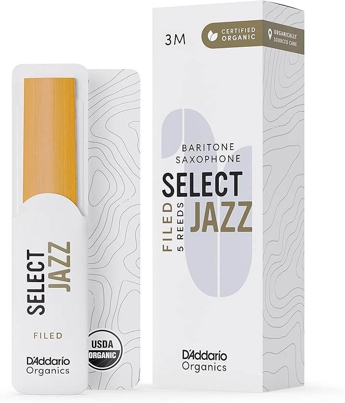 RICO ORSF05BSX3M JAZZ SELCT #3M Organic Filed Bari Sax Reeds, 5-pack - Ray's Midbell Music