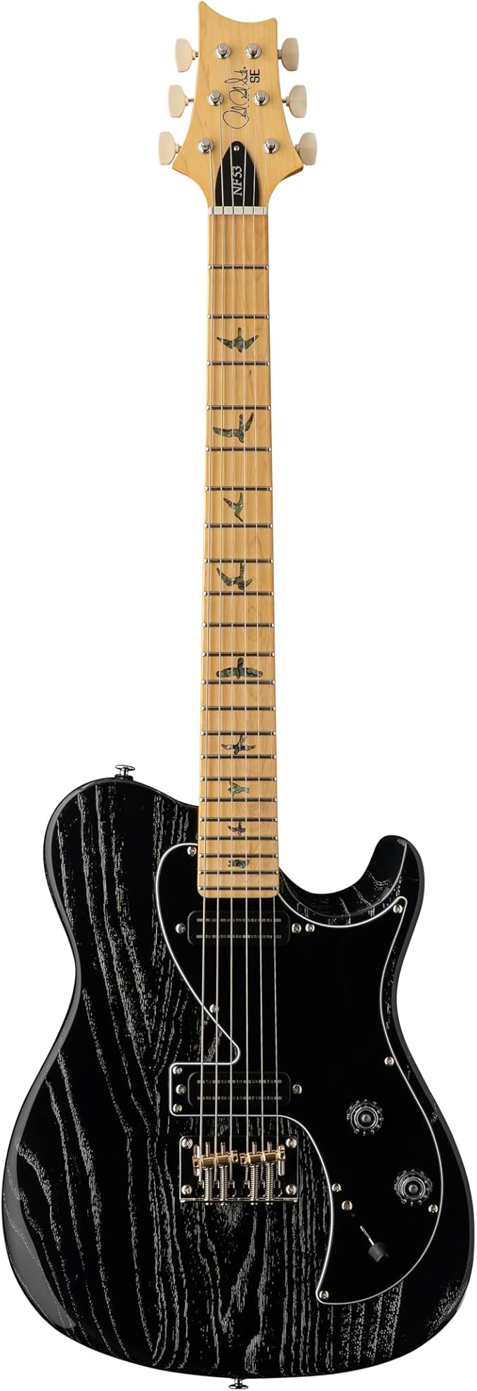 PRS 115421BW SE Series NF53 Single Cut Electric Guitar (Black Doghair)